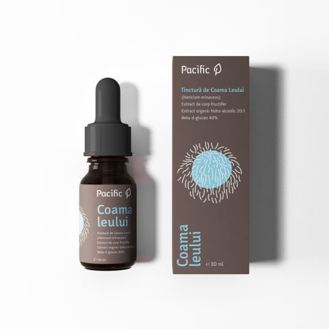 Tinctura de Coama Leului (Lion’s mane), 40% beta-glucani, 30 mL, Pacific - Pacific-cbd.ro